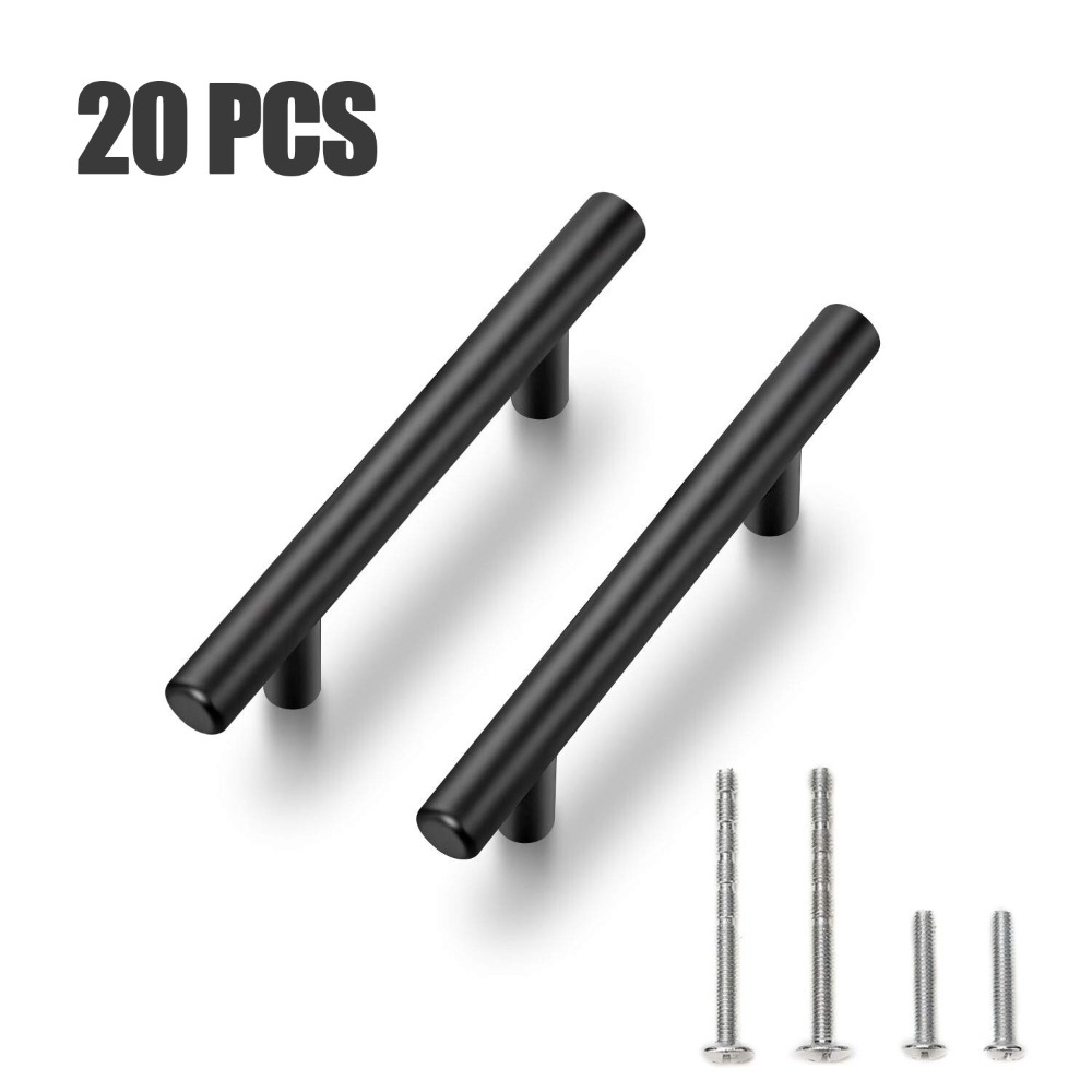 Furniture Hardware Restoration - 20 PCS Cabinet Pulls Matte Black
