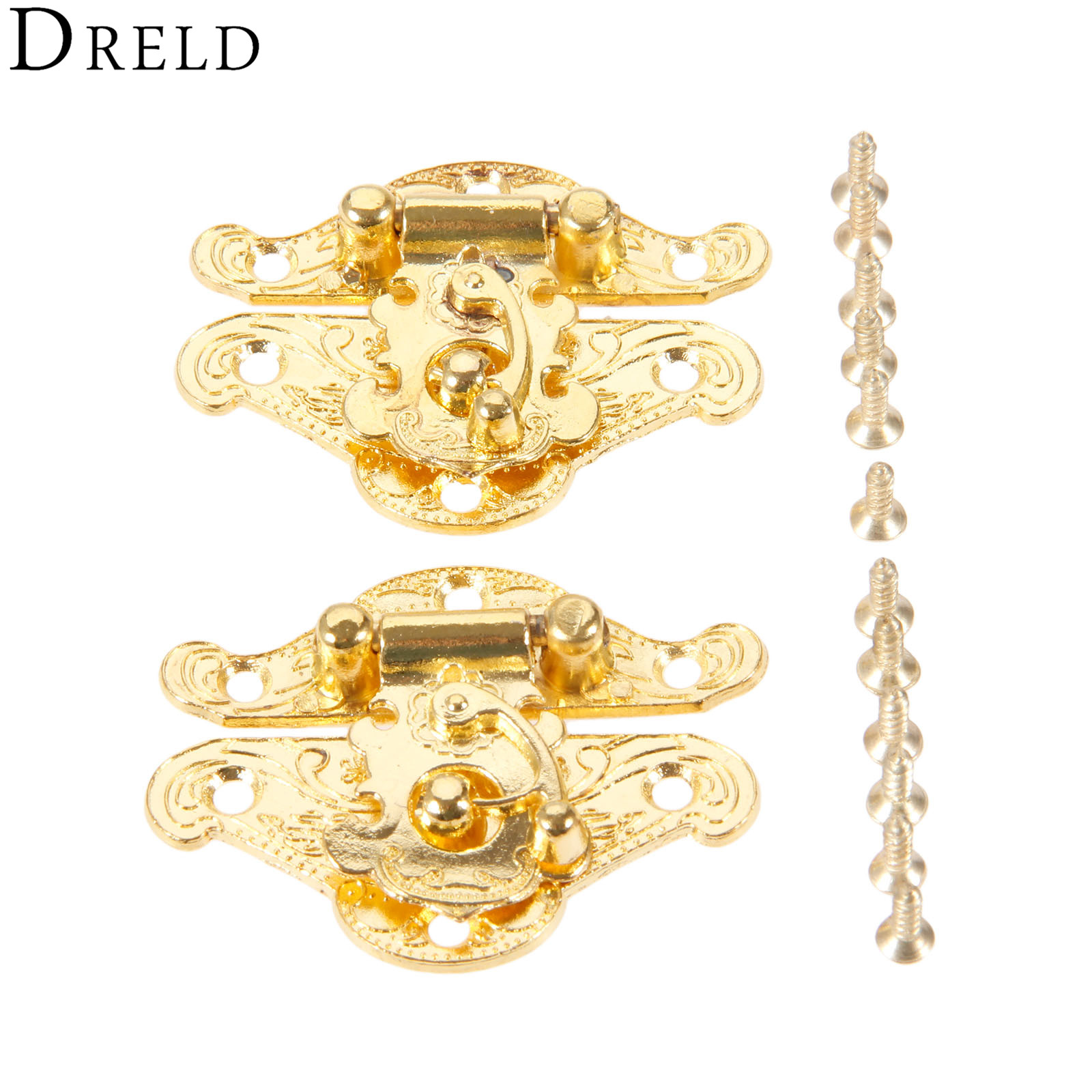 DRELD 2Pcs Antique Gold Box La - огляд і ціна Furniture Hardware Suppliers