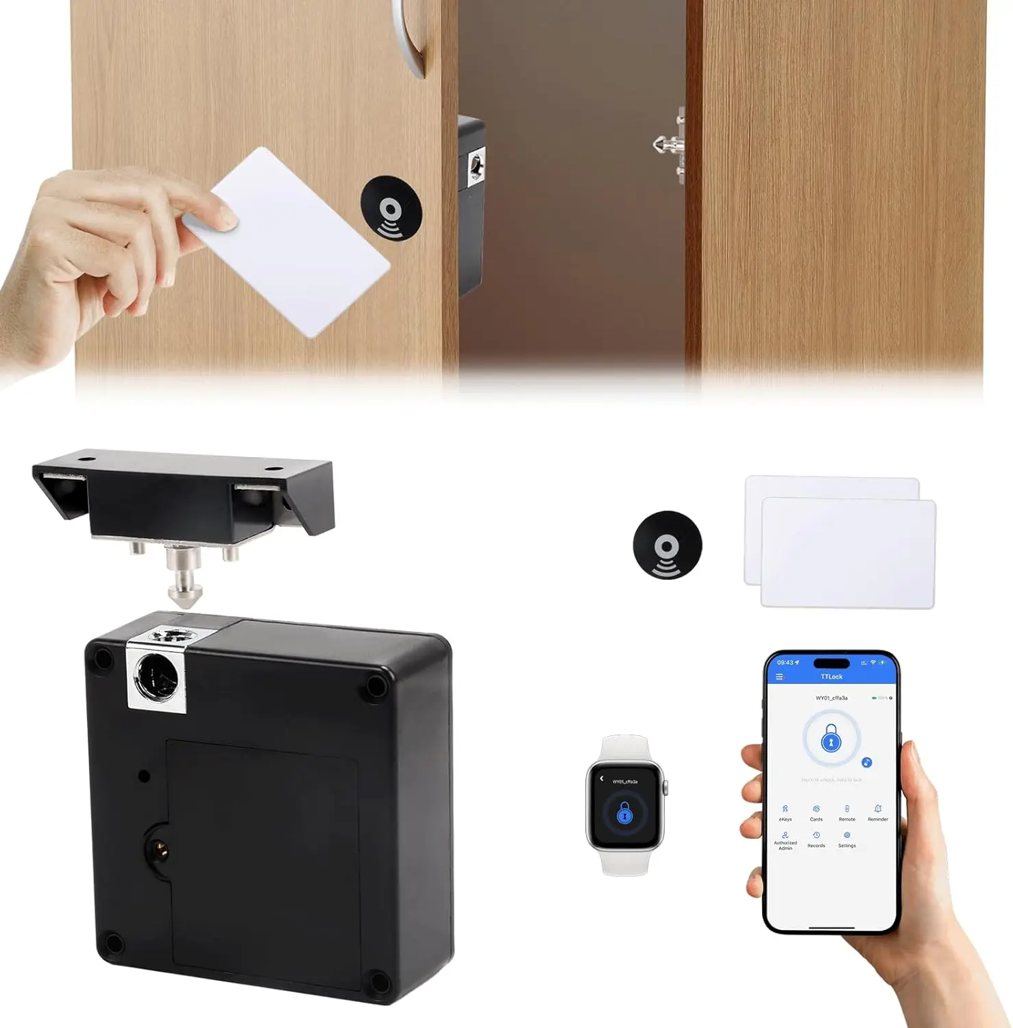 Mobile phone NFC smart locker  - огляд і ціна Furniture Hardware Locks