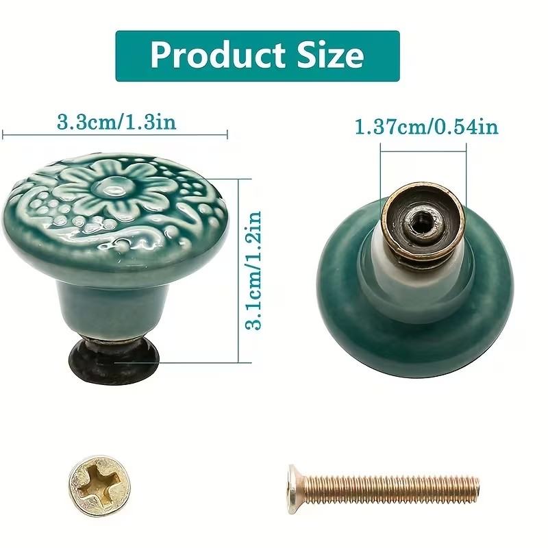 12pcs Ceramic Cabinet Knobs, F - огляд і ціна Furniture Hardware Suppliers