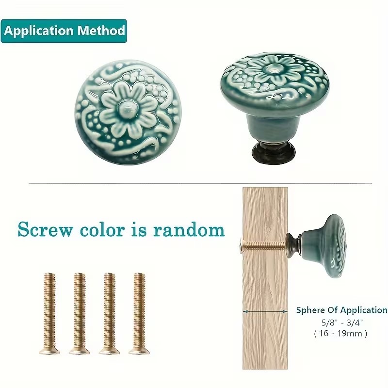 12pcs Ceramic Cabinet Knobs, F - огляд і ціна Furniture Hardware Suppliers