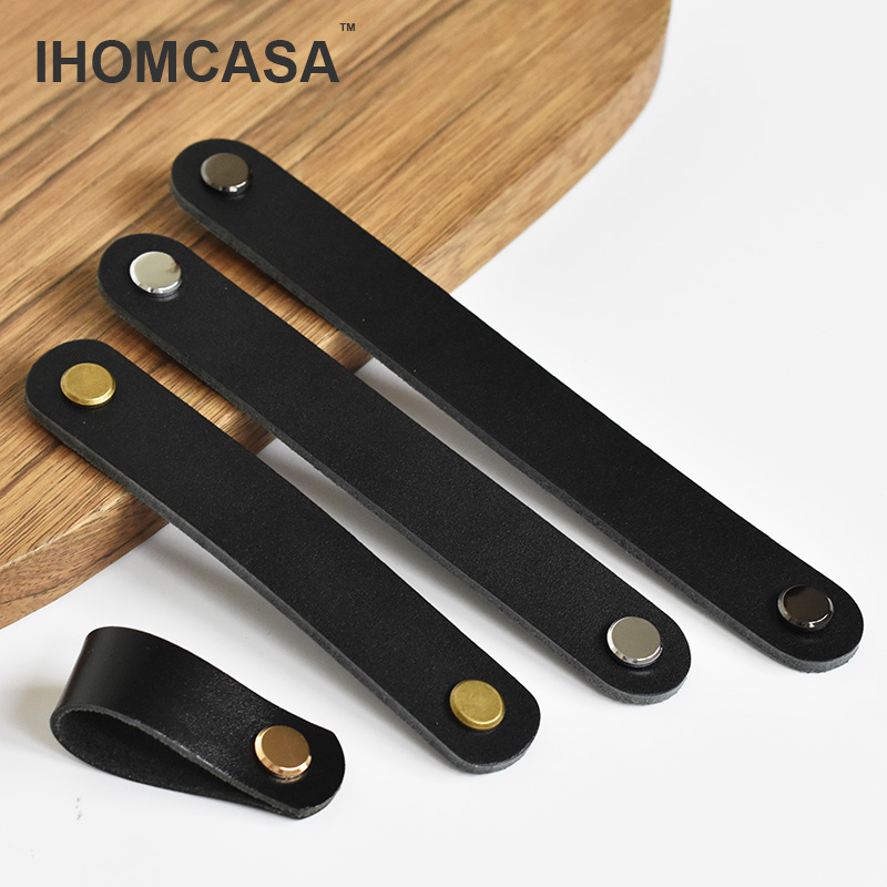 IHOMCASA Black Leather Knobs   - огляд і ціна Furniture Hardware Restoration
