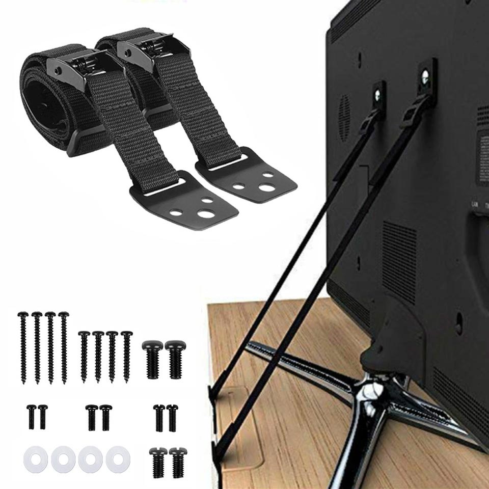 2 Pack Adjustable TV Safety St - огляд і ціна Furniture Hardware Suppliers