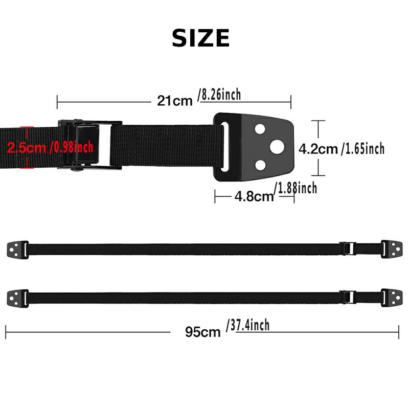2 Pack Adjustable TV Safety St - огляд і ціна Furniture Hardware Suppliers