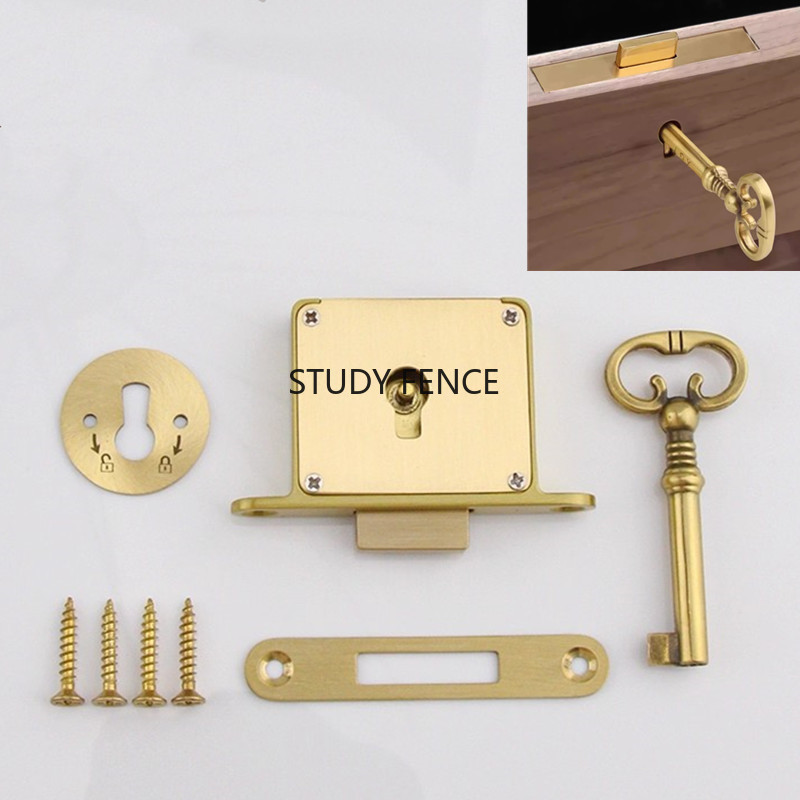 1PC Antique Metal Drawer Lock  - огляд і ціна Furniture Hardware Locks
